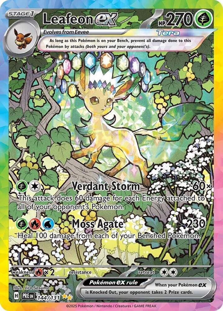 Leafeon ex (144/131) [Scarlet & Violet: Prismatic Evolutions] | Card Merchant Takapuna