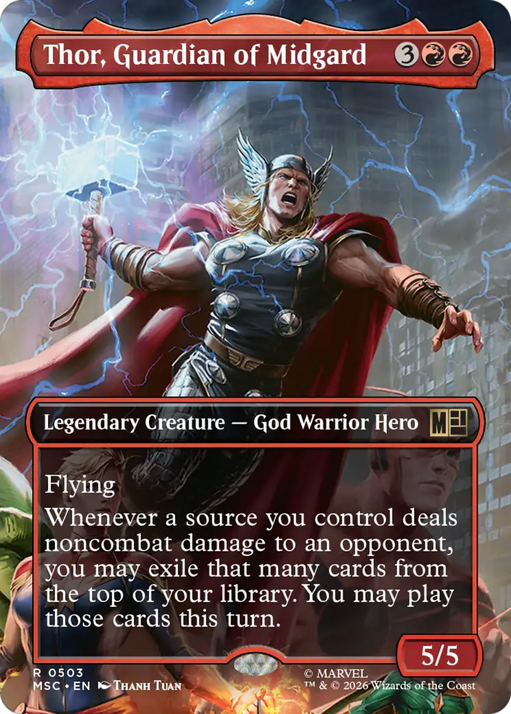 Thor, Guardian of Midgard (Borderless) [Marvel Super Heroes Commander] | Card Merchant Takapuna