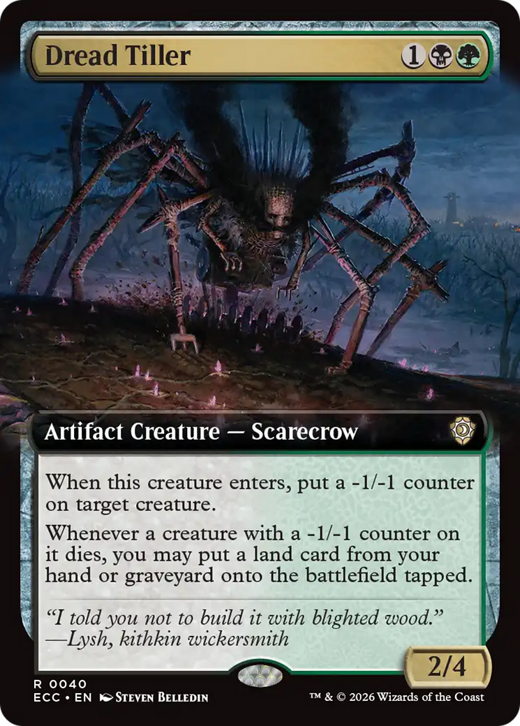 Dread Tiller (Extended Art) [Lorwyn Eclipsed Commander] | Card Merchant Takapuna