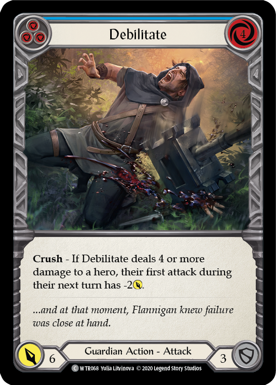 Debilitate (Blue) [U-WTR068] (Welcome to Rathe Unlimited)  Unlimited Rainbow Foil | Card Merchant Takapuna