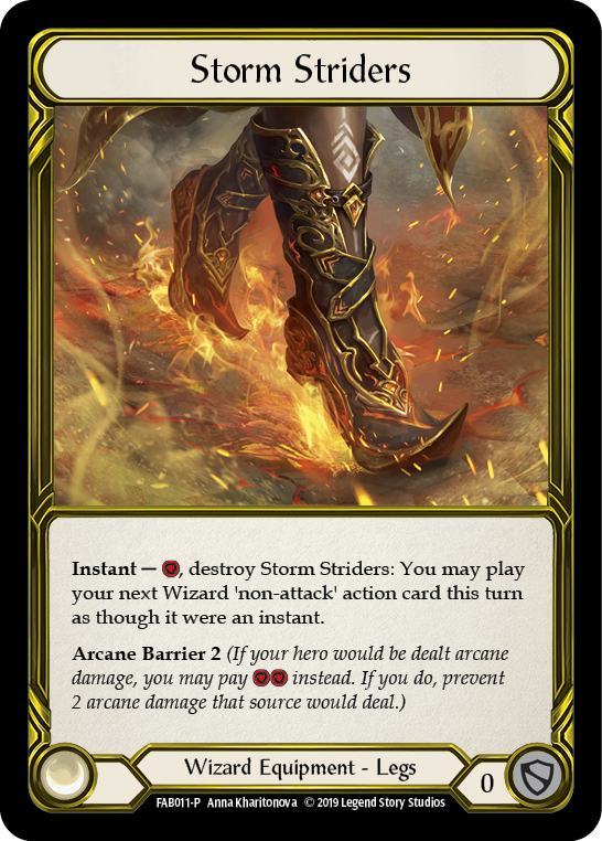 Storm Striders [FAB011-P] (Promo)  1st Edition Cold Foil - Golden | Card Merchant Takapuna