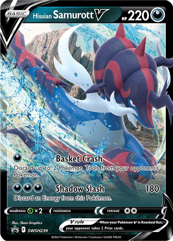Hisuian Samurott V (SWSH239) [Sword & Shield: Black Star Promos] | Card Merchant Takapuna
