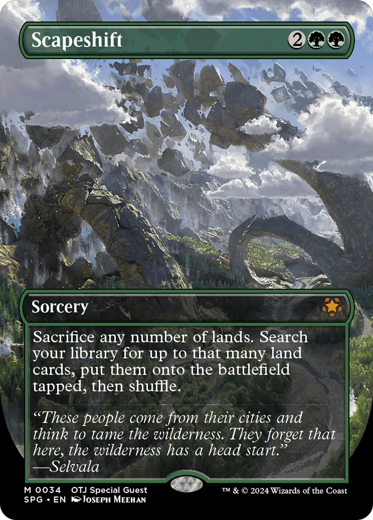 Scapeshift (Borderless) [Outlaws of Thunder Junction Special Guests] | Card Merchant Takapuna