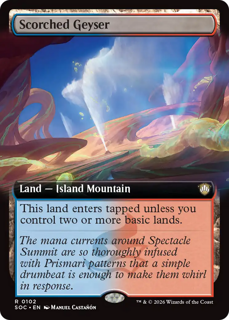 Scorched Geyser (Extended Art) [Secrets of Strixhaven Commander] | Card Merchant Takapuna