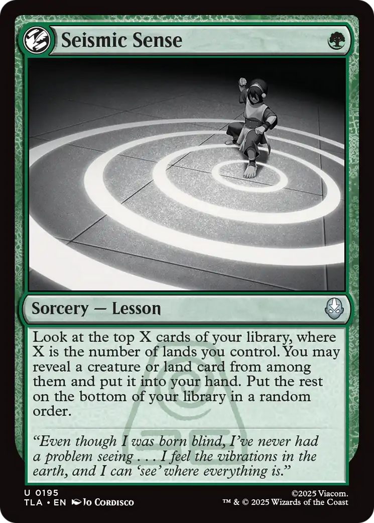 Seismic Sense [Avatar: The Last Airbender] | Card Merchant Takapuna
