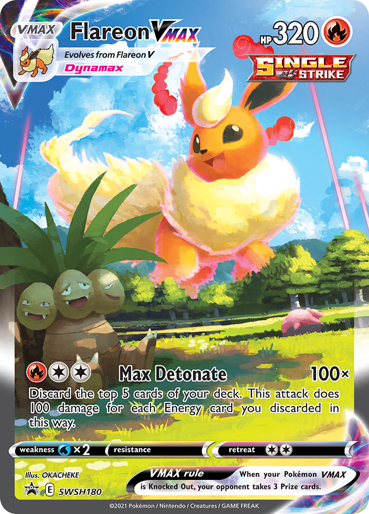 Flareon VMAX (SWSH180) (Jumbo Card) [Sword & Shield: Black Star Promos] | Card Merchant Takapuna