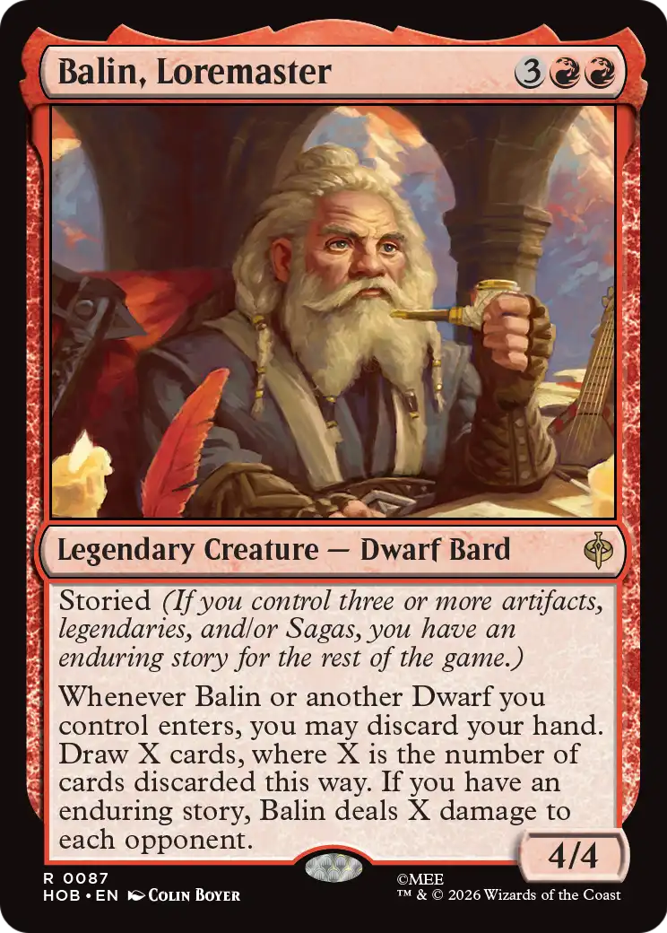 Balin, Loremaster [The Hobbit] | Card Merchant Takapuna