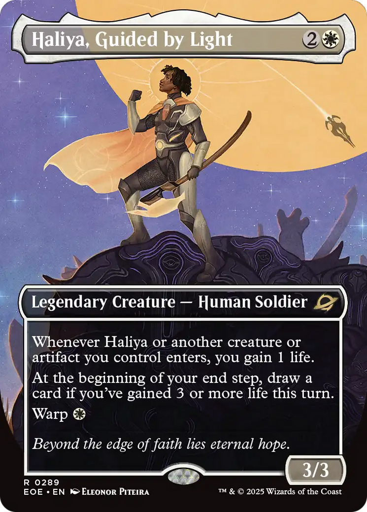 Haliya, Guided by Light (Borderless) [Edge of Eternities] | Card Merchant Takapuna