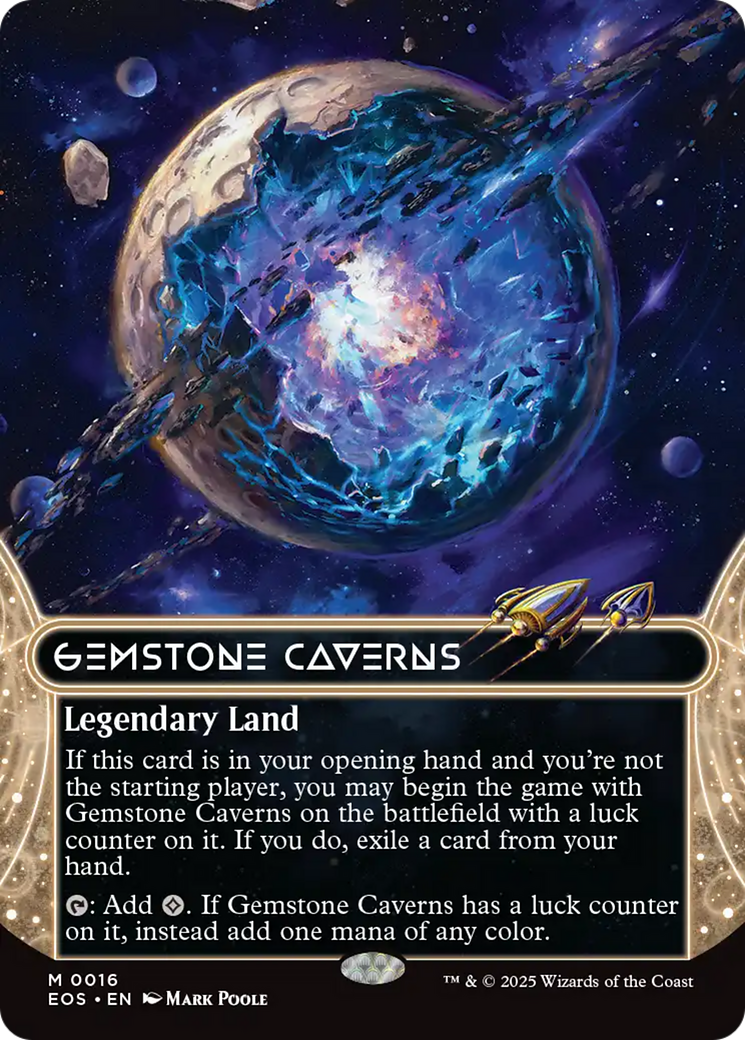 Gemstone Caverns (0016) (Borderless) [Edge of Eternities: Stellar Sights] | Card Merchant Takapuna