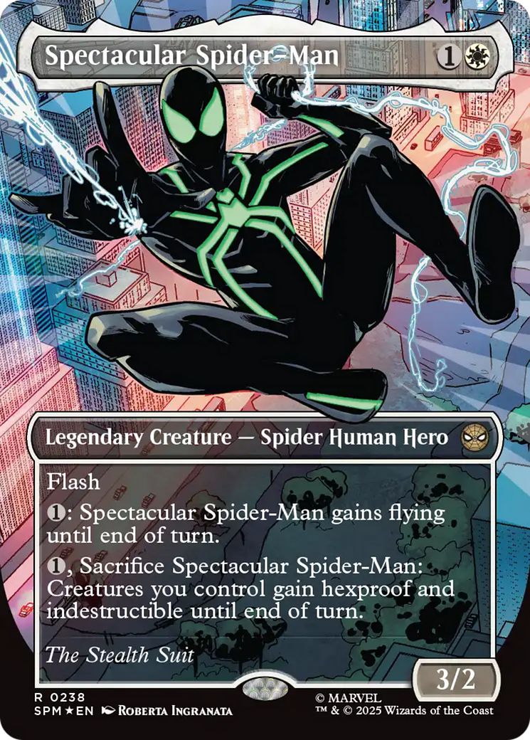 Spectacular Spider-Man (0238) (Borderless) (Textured Foil) [Marvel's Spider-Man] | Card Merchant Takapuna