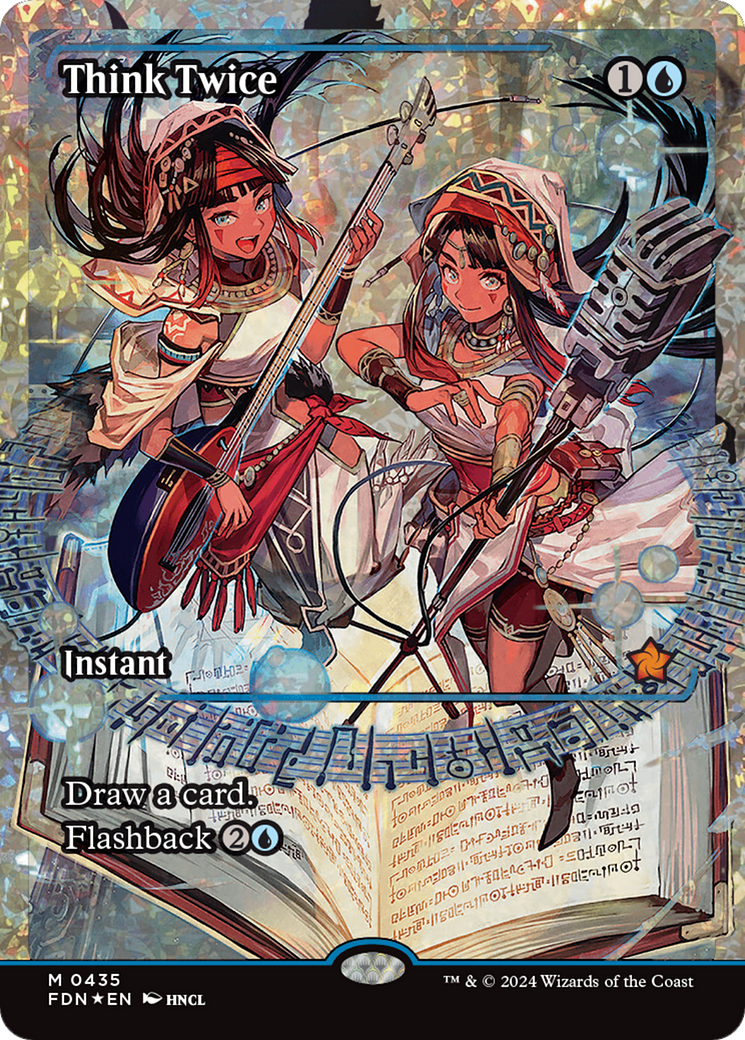Think Twice (Showcase) (Fracture Foil) [Foundations] | Card Merchant Takapuna
