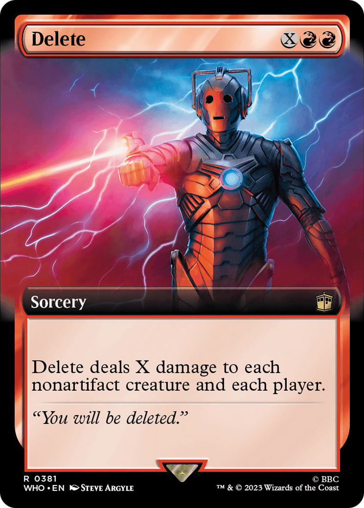 Delete (Extended Art) [Doctor Who] | Card Merchant Takapuna