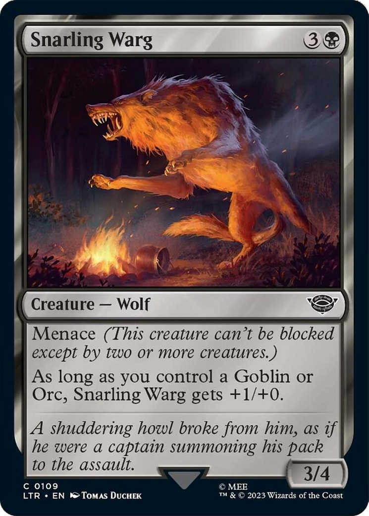Snarling Warg [The Lord of the Rings: Tales of Middle-Earth] | Card Merchant Takapuna
