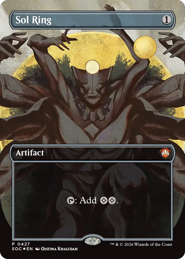 Sol Ring (Borderless) [Secrets of Strixhaven Commander] | Card Merchant Takapuna