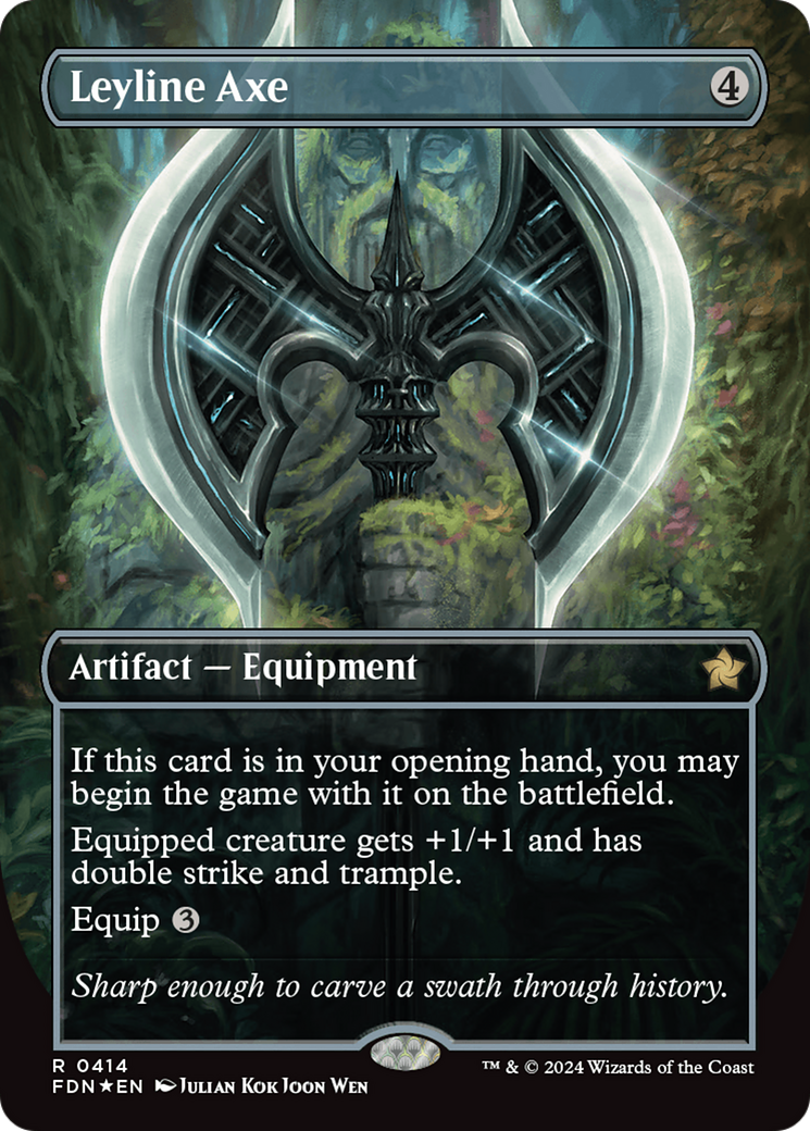 Leyline Axe (Borderless) (Mana Foil) [Foundations] | Card Merchant Takapuna