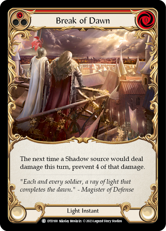 Break of Dawn (Red) [DTD100] (Dusk Till Dawn)  Rainbow Foil | Card Merchant Takapuna