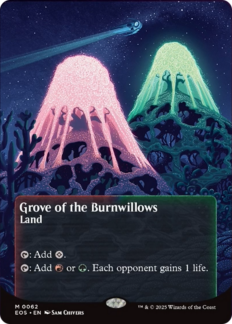 Grove of the Burnwillows (0062) (Borderless) [Edge of Eternities: Stellar Sights] | Card Merchant Takapuna