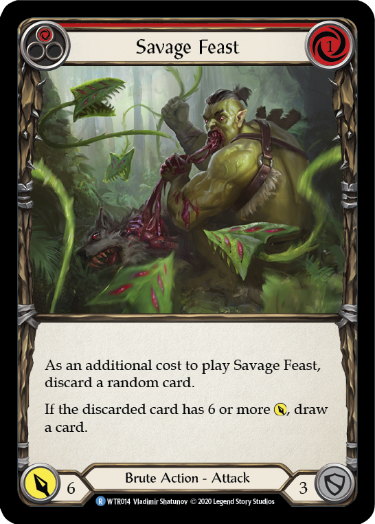 Savage Feast (Red) [U-WTR014] (Welcome to Rathe Unlimited)  Unlimited Rainbow Foil | Card Merchant Takapuna
