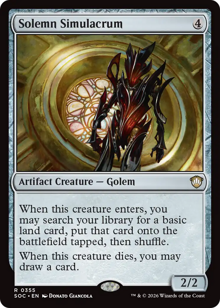 Solemn Simulacrum [Secrets of Strixhaven Commander] | Card Merchant Takapuna