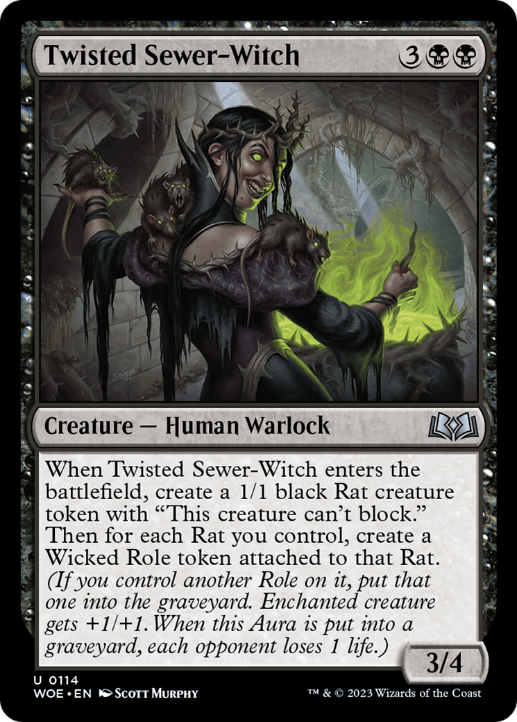 Twisted Sewer-Witch [Wilds of Eldraine] | Card Merchant Takapuna