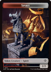 Fractal (0005) // Spirit (0011) Double-Sided Token [Secrets of Strixhaven Tokens] | Card Merchant Takapuna