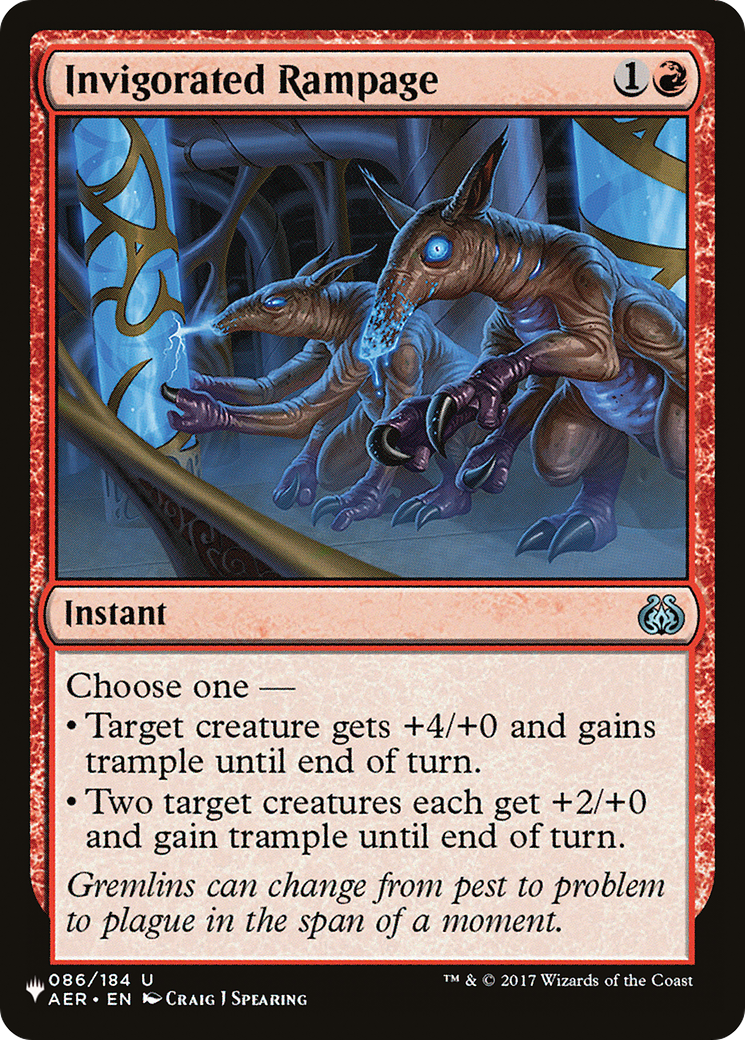 Invigorated Rampage [The List] | Card Merchant Takapuna