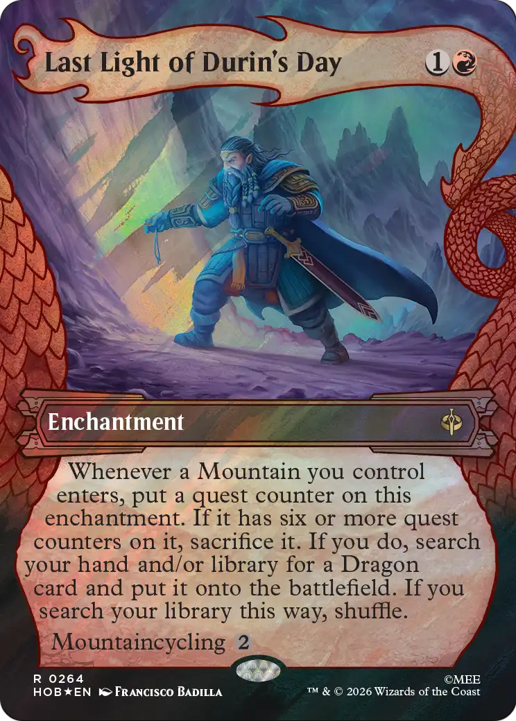 Last Light of Durin's Day (Showcase) (Surge Foil) [The Hobbit] | Card Merchant Takapuna