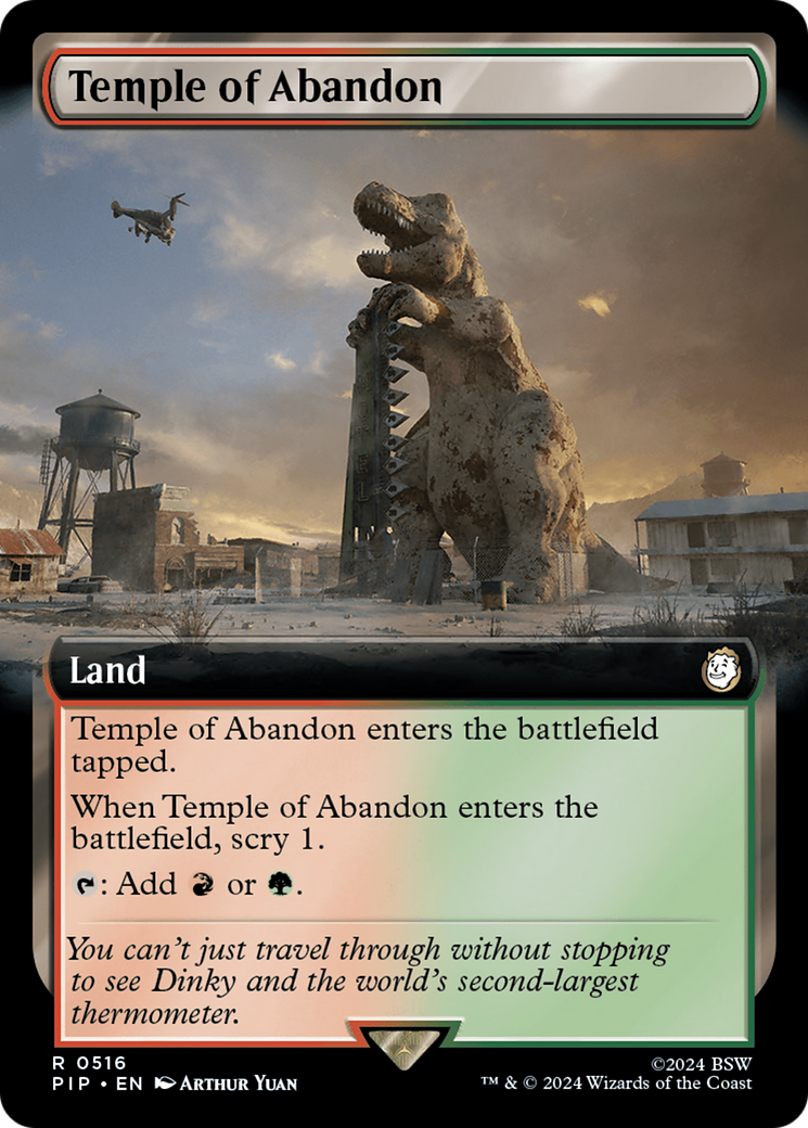 Temple of Abandon (Extended Art) [Fallout] | Card Merchant Takapuna