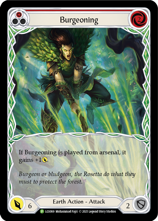 Burgeoning (Red) [LGS069] (Promo)  Rainbow Foil | Card Merchant Takapuna