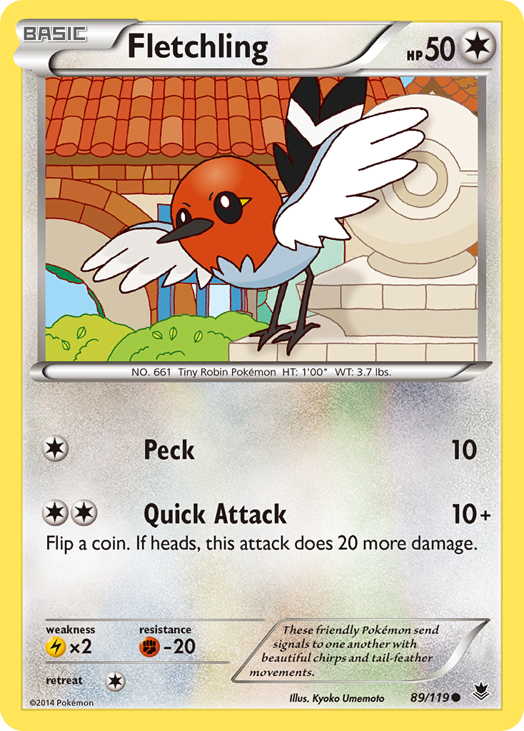Fletchling (89/119) [XY: Phantom Forces] | Card Merchant Takapuna
