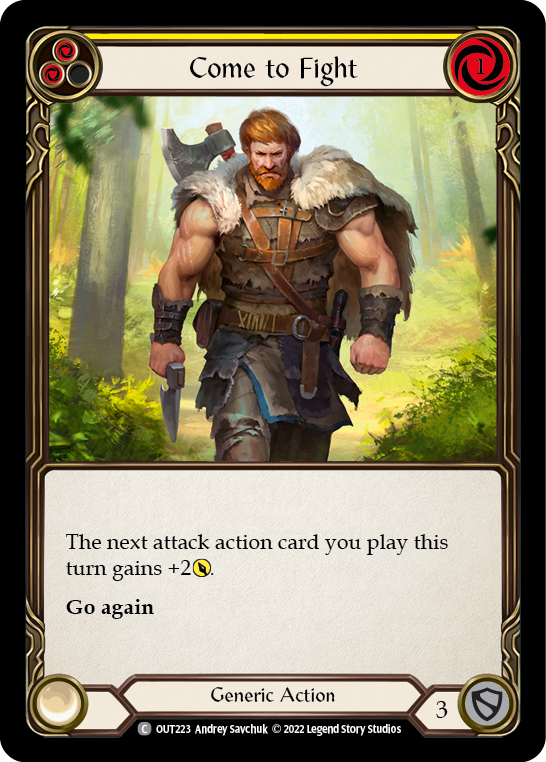 Come to Fight (Yellow) [OUT223] (Outsiders) | Card Merchant Takapuna