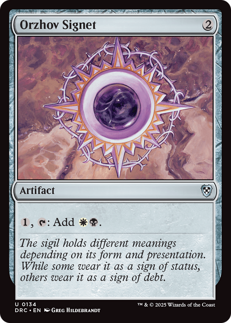 Orzhov Signet [Aetherdrift Commander] | Card Merchant Takapuna