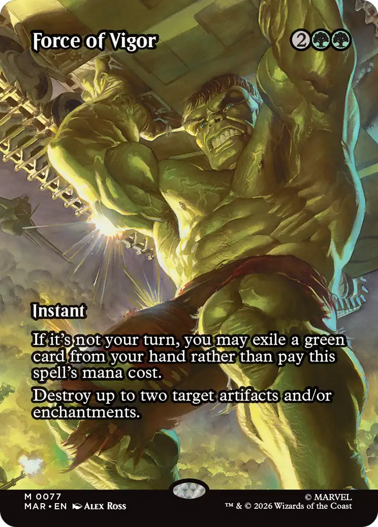 Force of Vigor (Borderless) [Marvel Universe: Eternal-Legal] | Card Merchant Takapuna