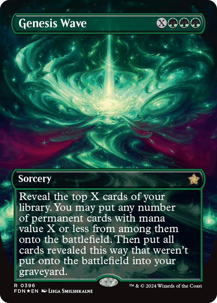 Genesis Wave (Borderless) (Mana Foil) [Foundations] | Card Merchant Takapuna