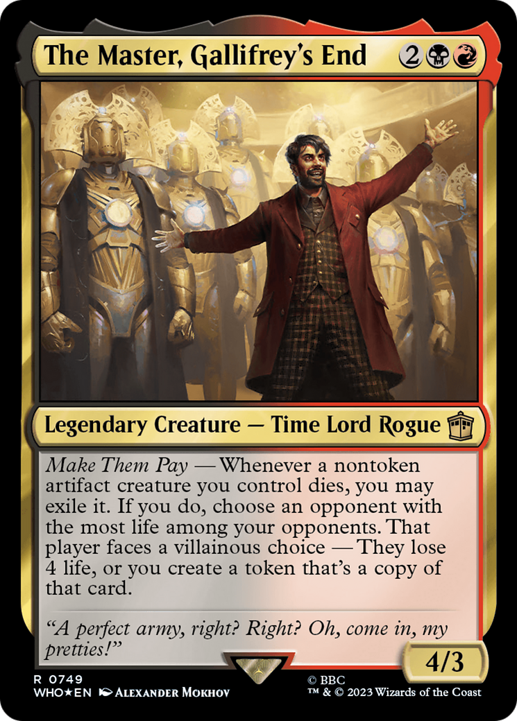 The Master, Gallifrey's End (Surge Foil) [Doctor Who] | Card Merchant Takapuna