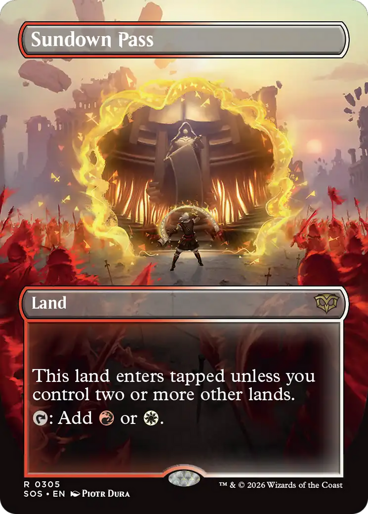 Sundown Pass (Borderless) [Secrets of Strixhaven] | Card Merchant Takapuna