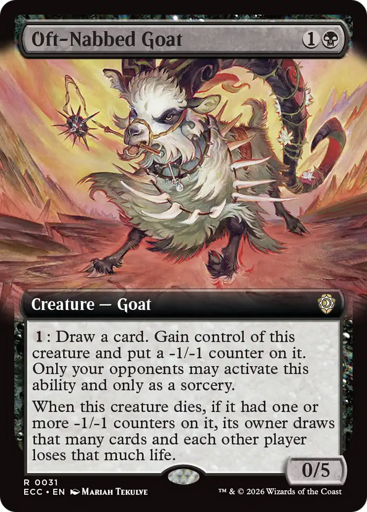Oft-Nabbed Goat (Extended Art) [Lorwyn Eclipsed Commander] | Card Merchant Takapuna