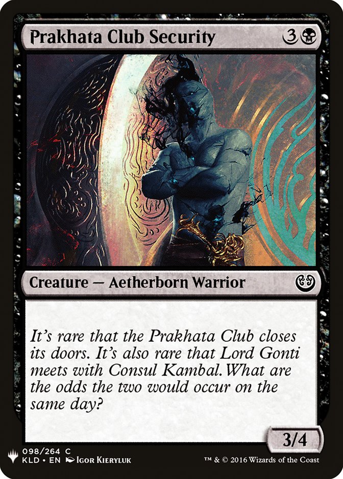 Prakhata Club Security [Mystery Booster] | Card Merchant Takapuna