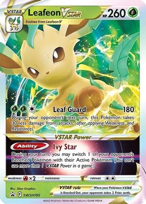 Leafeon VSTAR (SWSH195) (Jumbo Card) [Sword & Shield: Black Star Promos] | Card Merchant Takapuna
