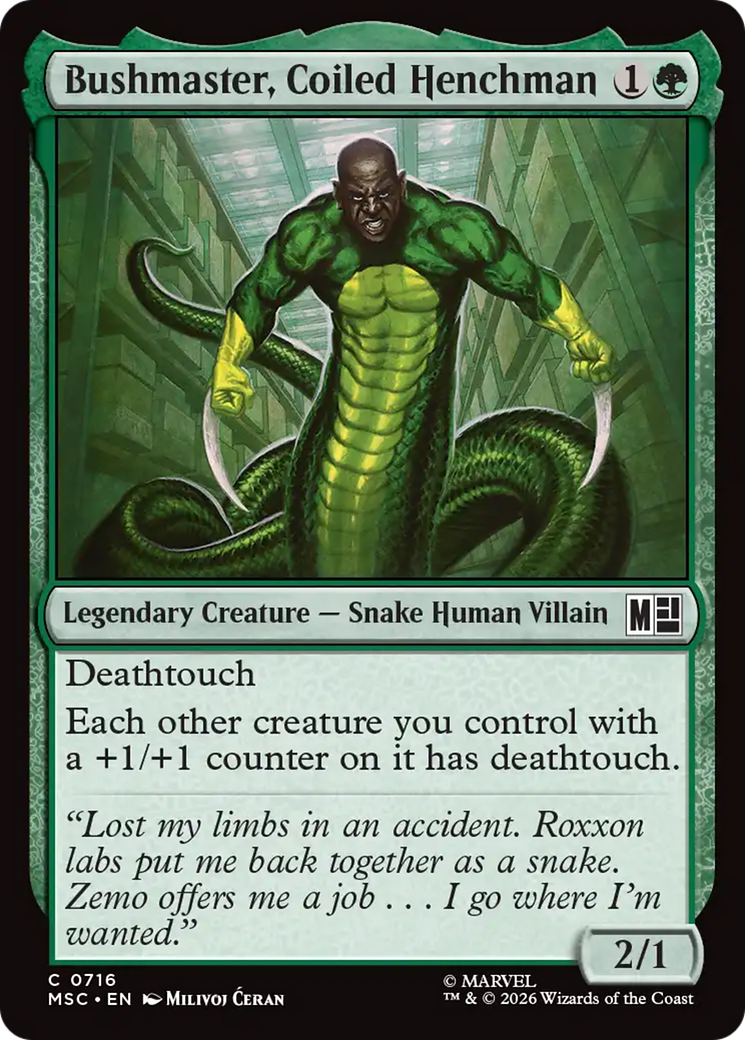 Bushmaster, Coiled Henchman [Marvel Super Heroes Commander] | Card Merchant Takapuna