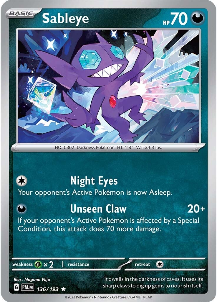 Sableye (136/193) [Scarlet & Violet: Paldea Evolved] | Card Merchant Takapuna