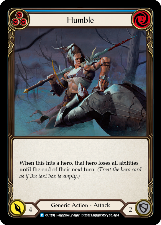 Humble (Blue) [OUT191] (Outsiders)  Rainbow Foil | Card Merchant Takapuna