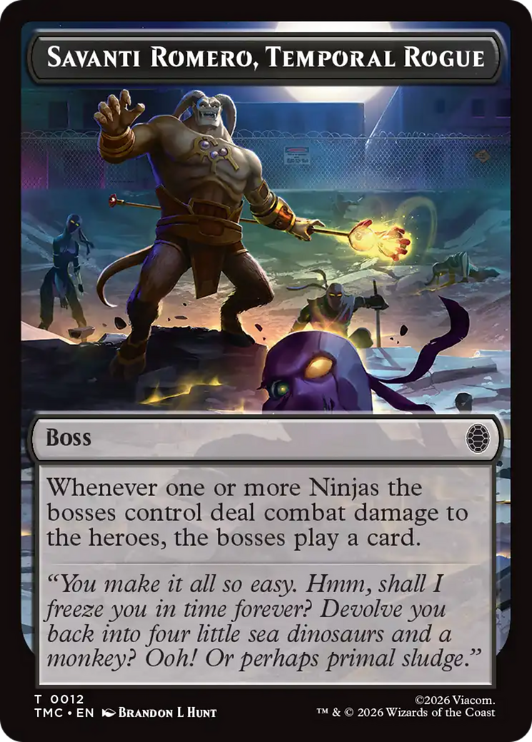 Savanti Romero, Temporal Rogue [Teenage Mutant Ninja Turtles Commander Tokens] | Card Merchant Takapuna