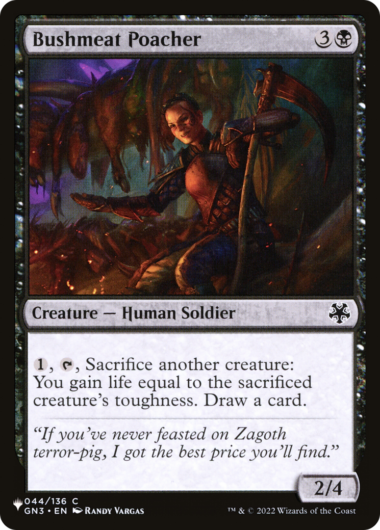 Bushmeat Poacher [The List] | Card Merchant Takapuna