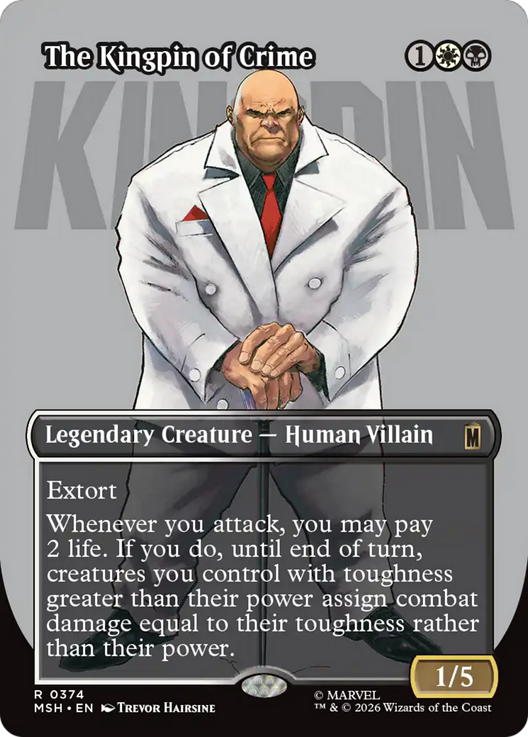 The Kingpin of Crime (Borderless) (0374) [Marvel Super Heroes] | Card Merchant Takapuna