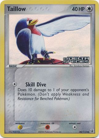 Taillow (86/113) (Stamped) [EX: Delta Species] | Card Merchant Takapuna