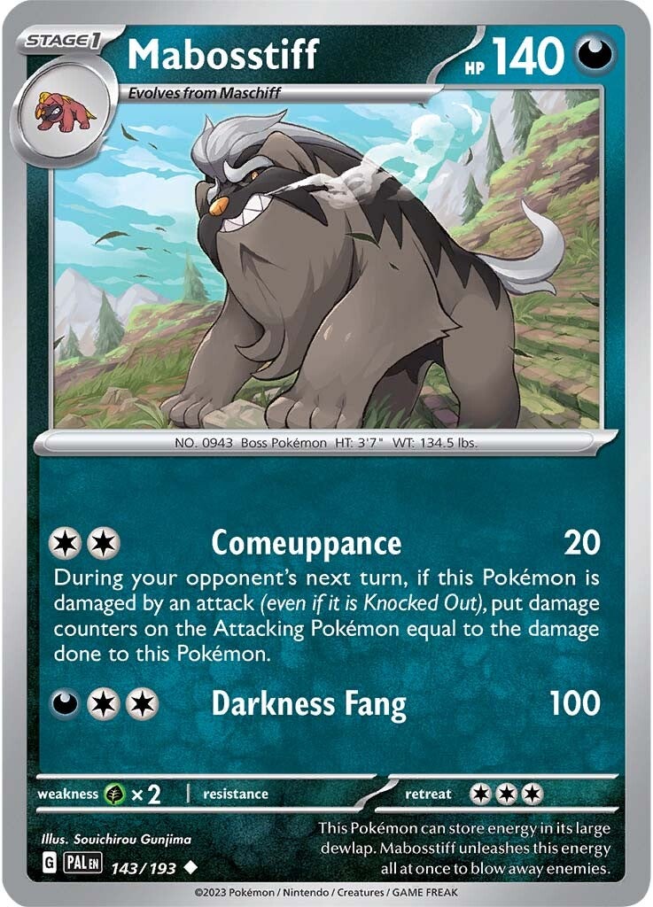 Mabosstiff (143/193) [Scarlet & Violet: Paldea Evolved] | Card Merchant Takapuna