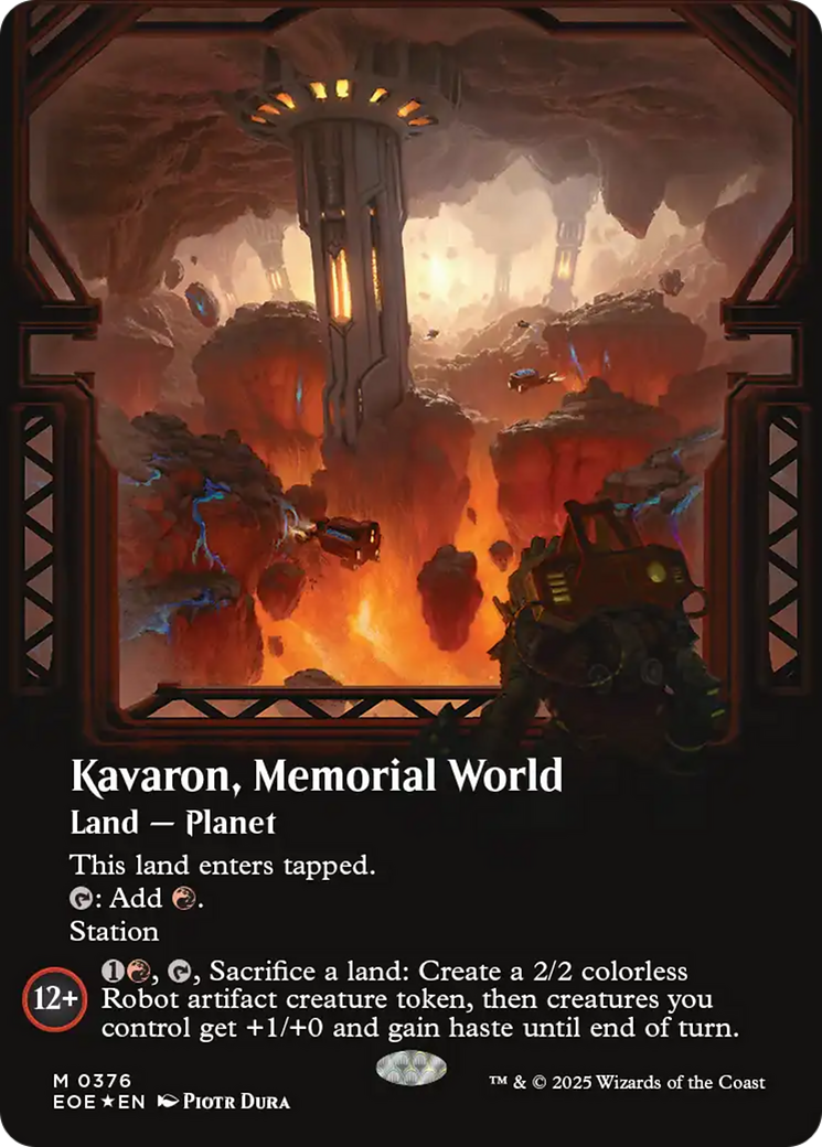 Kavaron, Memorial world (Borderless) (Galaxy Foil) [Edge of Eternities] | Card Merchant Takapuna