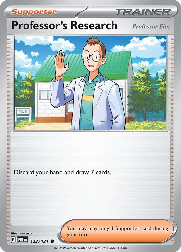 Professor's Research (123/131) [Professor Elm] [Scarlet & Violet: Prismatic Evolutions] | Card Merchant Takapuna