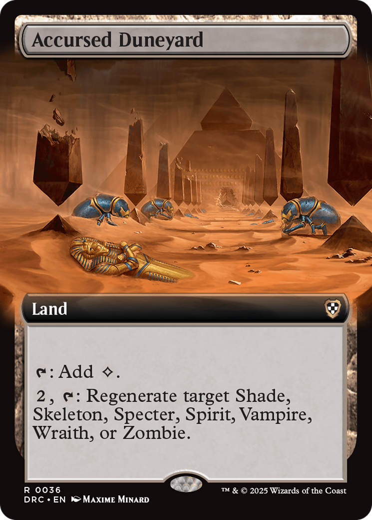 Accursed Duneyard (Extended Art) [Aetherdrift Commander] | Card Merchant Takapuna